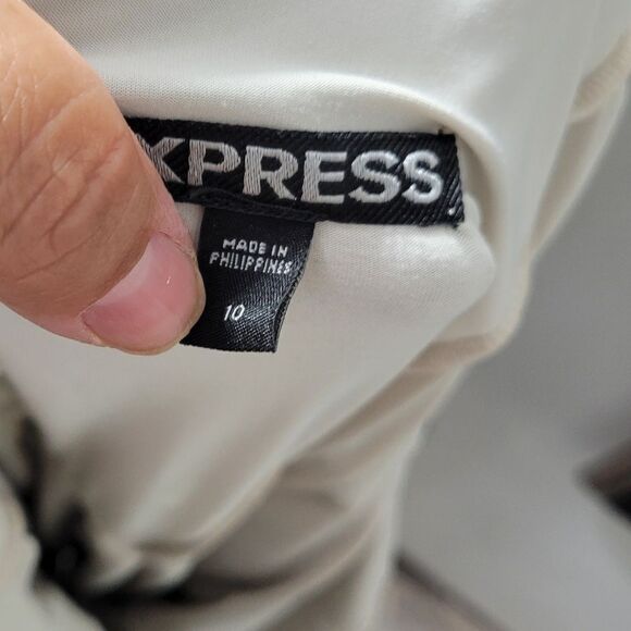 Express blue/nude lace overlay dress - Picture 9 of 10